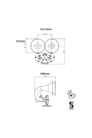 Seger 81Jh 24V Çift Boynuz Korna Daf,Vabis,Man,Scanıa,Marin