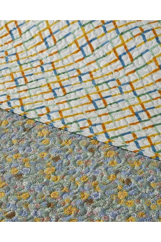 English Home Bloom Rhombus Tek Kişilik Çok Amaçlı Örtü 160x220 Cm Yeşil Yeşil