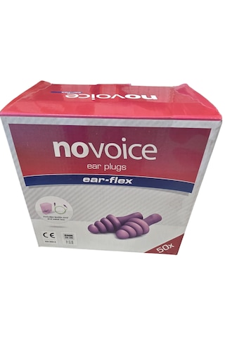 Novoıce Snr 26db Tekstil İpli Kulak Tıkacı Kutulu 50 Adet
