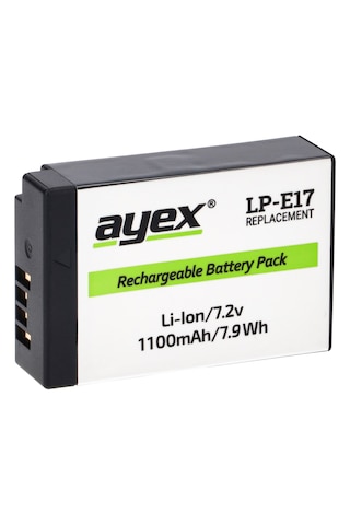 Ayex Lp-e17 Batarya + Şarj Cihazı Seti, Rp R100 R50 R8 M3 M5 M6ıı