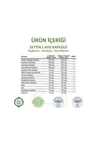 Gökçek Şifa Zeytin L-KVD (Olive L-Kvd Capsule) 60 Kapsül