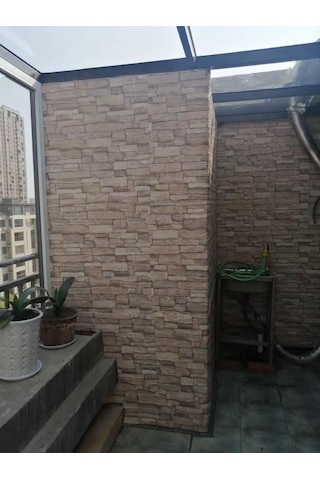 Nw46 Kahve Köpüğü Taş Kendinden Yapışkanlı Dekoratif Duvar Paneli (535049653)