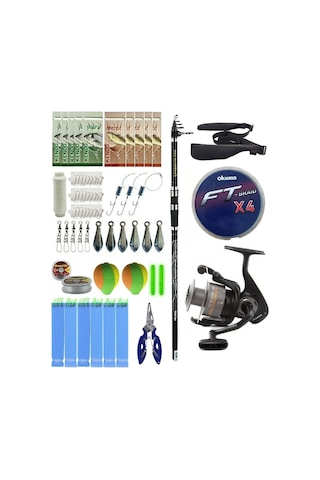 Yekoutdoor Surf Olta Seti Okuma Carbonite Pro Tele Surf 420 Cm Surf Kamışı&okuma Revenger Rv-65 Fd Olta Makinesi