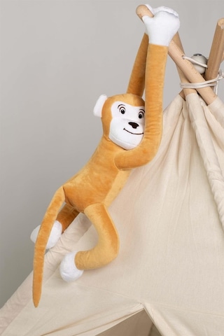 Boumini Toys Boyuna Sarılan Peluş Maymun Rattan Elleri Çıtçıtlı 55 Cm - Rattan