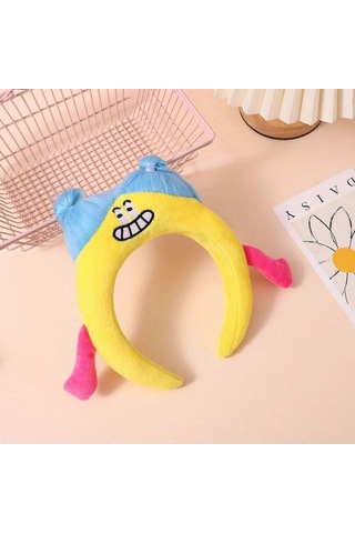 Yeni Peluş Kafa Bandı, Anime Karikatür, Sevimli, Komik Ve Çirkin Saç Bandısarı Çok Renkli