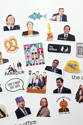 The Office Sticker Paketi 25 Parça Kaliteli Su Geçirmez Etiket Seti Çok Renkli