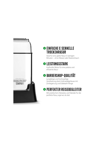 Brooklyn Soap Company Brooklyn Shaver - Erkekler İçin Elektrikli Tıraş Makinesi - Kusursuz Kuru Tıraş İçin Sakal Düzeltici - Led Ekranlı Ve Usb-c Şarjlı Elektrikli Tıraş Makinesi