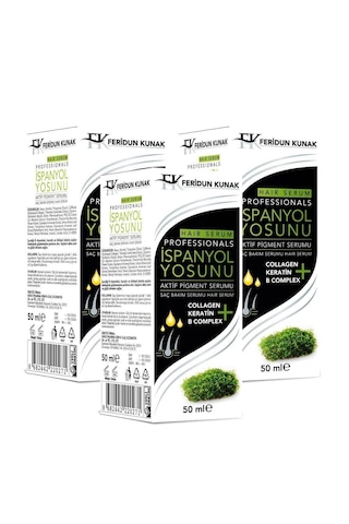 Feridun Kunak İspanyol Yosunu Saç Bakım Serumu 3 x 50 ML