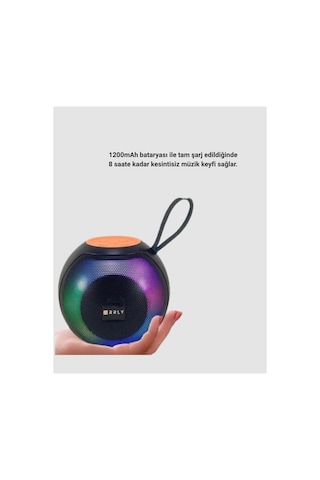 Kullanışlı Bluetooth 5.0 Hoparlör Rgb Işıklı, Güçlü Bas Ve 360 Surround Ses