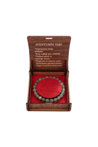 Doğal Aventurin Taşı Bileklik Muhakeme Gücünü Ve Mutluluğu Artt Yeşil