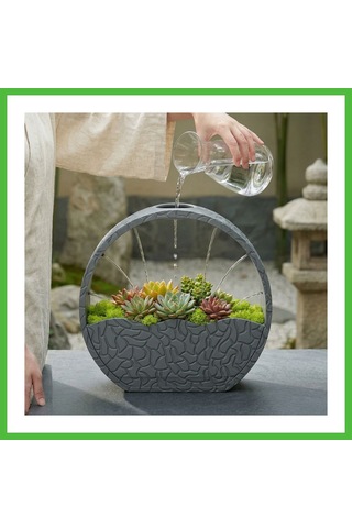 Vaveni 3d Baskı Self-watering Planter - Kendi Kendini Sulayan Saksı-gri Arz