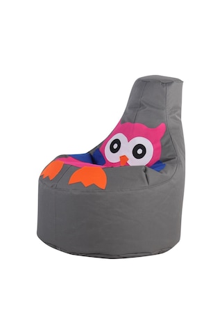Bambitoys Baykuş Armut Koltuk Gri Imperteks 64 Cm