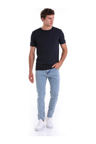 Hatemoğlu Lacivert Regular Fit Bisiklet Yaka Rayon Tişört