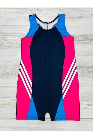 Lolliboomkids Kız Çocuk Şortlu Yüzücü Mayosu Pembe - Mavi - Siyah Mavi - Pembe - Siyah