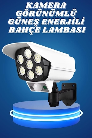Bahçe Aydınlatması Hareket Sensörlü Led Aydınlatma Kamera Görünümlü Sarı