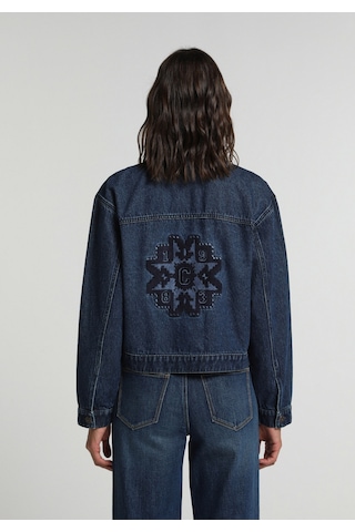 Colin's Colins Oversize Fit Düğmeli Astarsız Kadın Dark İndigo Denim Ceket Cl1082795 Q1.v1 Dn45171