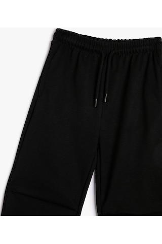 Koton Basic Jogger Eşofman Altı Beli Bağlamalı Cepli Kat Detaylı Siyah 4wkg40190ak 4WKG40190AK999 Siyah