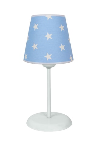 Şenay Aydınlatma Çocuk Odası Konik Kumaş Abajur-Mavi Yıldız Diğer