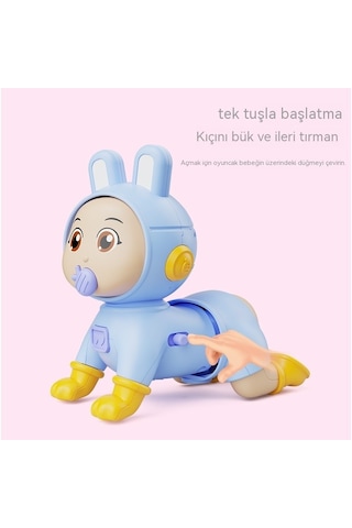 Likeable 0-3 Years Old Baby Q Cute Electric Fun Crawling Doll Guides The Baby To Learn To Crawl Baby Toys-turkuaz2