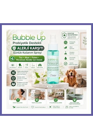 Bezos Bubble Up Probiyotik Destekli Kedi Köpek Yatak Minder Ve Kafes Spreyi 50 Ml Nıda