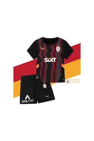Gsstore Galatasaray Lisanslı 24-25 5 Yıldızlı İsim Yazılı Çocuk Forma Set Siyah