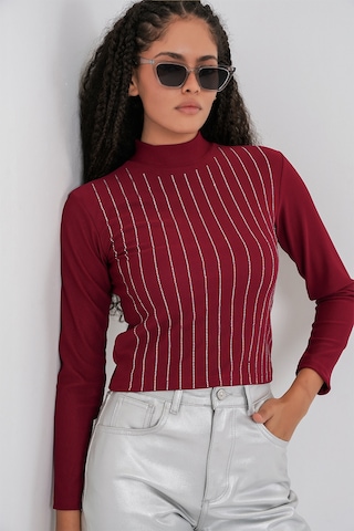 Bigdart 922 Taşlı Body - Bordo