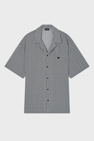 Emporio Armani Erkek Gömlek Em000593 Af20439 F0026 Beyaz Siyah