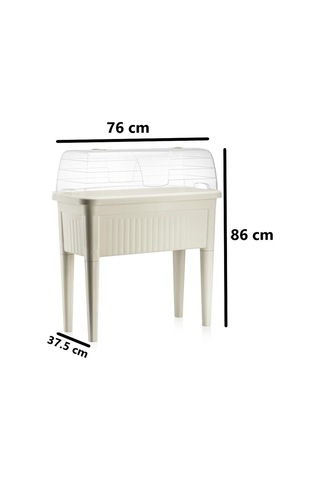 Omnipazar So-abs3 Fanuslu Ayaklı Bahçe Yetiştirme Saksı Seti 60 Litre No 3 25633117