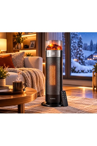 Auhma AT3H 2000 W Şömine Efektli Kule Tipi Elektrikli Isıtıcı