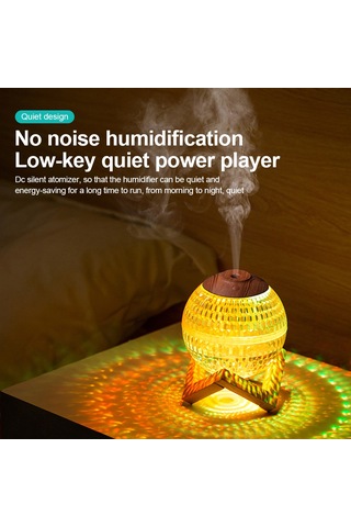 Honmex Beyaz Masaüstü Nemlendirici, 450ml Su Tankı, Usb Type-c, 6 Saat Otomatik Kapatma, Renkli Rgb Işık, Nanoteknoloji Buhar, Düşük Gürültü, Ev Ve Ofis Kullanıma Uygun