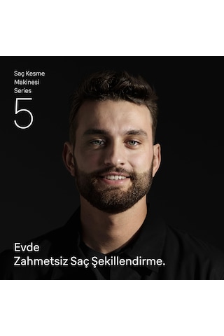 Braun Saç Kesme Makinesi Series 5, +3 Aksesuar, Ömür Boyu Keskin Bıçak, 17 Uzunluk, Hc5530