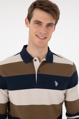 U.S. Polo Assn. Erkek Regular Fit Polo Yaka Haki Sweatshirt 50293428-VR027