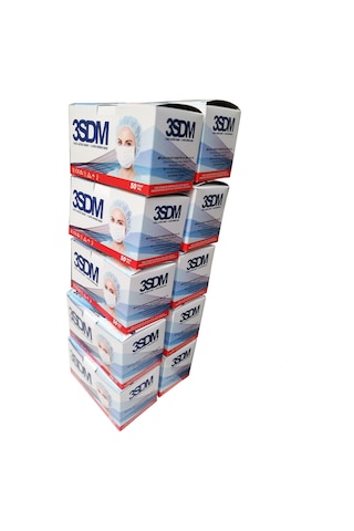 Cerrahi Maske 3 Katlı 50'Li Kutu Burun Telli Maske Ultrasonic Maske