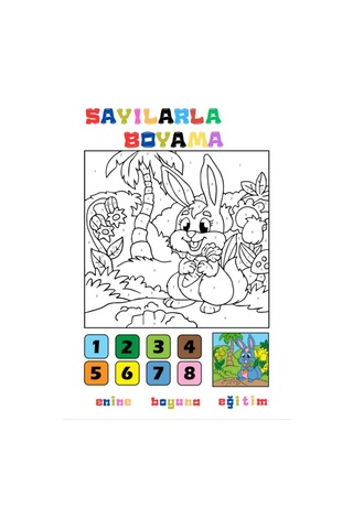 Çocuklar İçin Sayılarla Boyama Seti 2 Spiralli Kitap