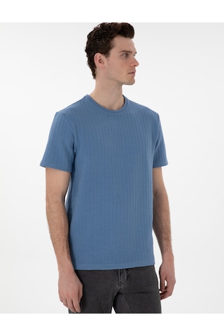 Pierre Cardin Erkek Mavi Tişört 50302581-vr036 Mavi