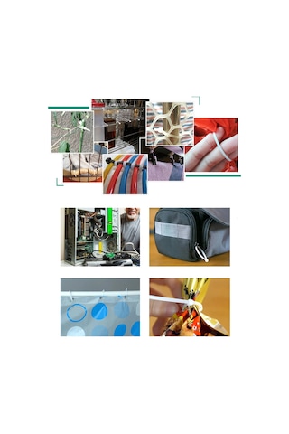 Plastik Kablo Bağı Cırt Kelepçe 3.6x100mm Şeffaf 25 Adet-al4483