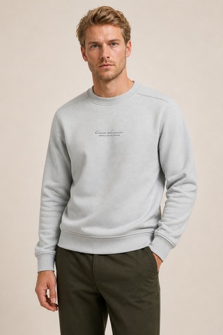 Redline Clavin Erkek Regular Fit Yeni Sezon Pamuklu Sweatshirt Gri