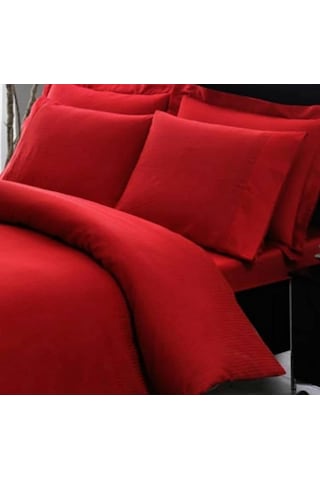 Taç Premium Basic Stripe Kırmızı Çift Kişilik Nevresim Takımı Kırmızı
