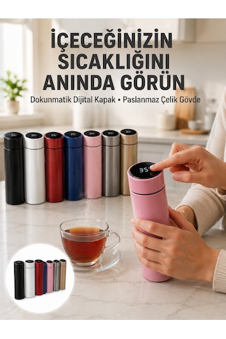 Yüksek Isı Korumasına Sahip Taşınabilir Çelik Termos Yeni Nesil Altın