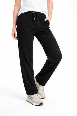 Dogutrend Düz Paça Beli Lastikli İpli Günlük Spor Eşofman Altı Rahat Fit - Siyah