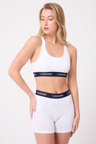 Athleshorts Yüksek Bel Kadın Uzun Boxer Şort -3306 Beyaz
