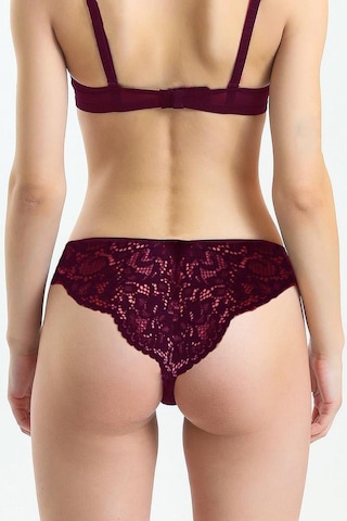 Magic Form 475 Kadın Arkası Dantel Taşlı Külot-bordo Bordo