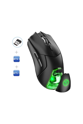 Reedark Hxsj T40 T40 Kablosuz  2.4g+bt5.1+bt5.1 Usb Alıcı Üçlü Modlu  7 Rgb Işıklı Oyun Fa