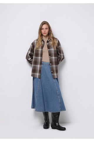 Colins Regular Fit Düz Fermuarlı Kadın Mavi Etek Cl1076231 Q1.v2 Dn44476 Denim