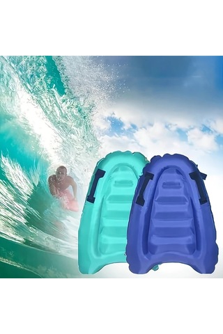 Honeybeeshop 1 Adet Mavi Sapli Sisme Surf Tahtasi Hafif Tasinabilir Katlanabilir Tasarim Canli Turkuaz Ve Mavi Su Sporlari Tahtasi Baslangiclar Uzmanlar Icin Her Yas Yuzme Tahtasi Plaj Havuz Gol Okyanus Eglencesi