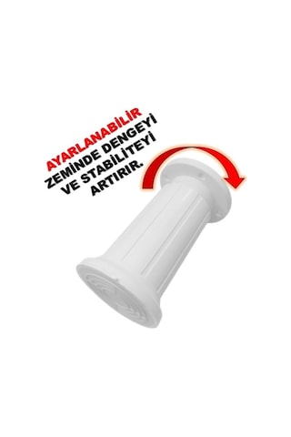 Jumbo Mobilya Ayağı 10 Cm - Koltuk, Kanepe, Dolap Ve Baza İçin, Ayarlanabilir, 200 Adet Beyaz