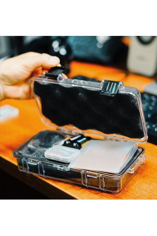 Super Bag Su Geçirmez Çok Amaçlı Şeffaf Saklama Kutusu Süngerli