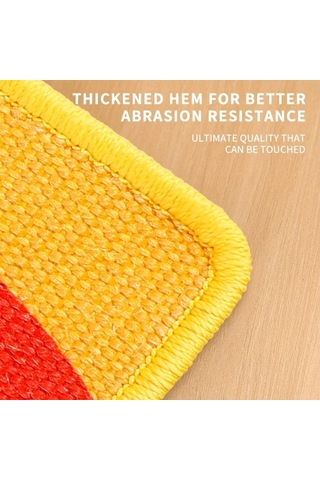 Honeybeeshop Dayanıklı Sisal Duvara Monte Kedi Tırmalama Tahtası Ve Matı Triangle Yumuşak Kumaş Dikişli Kenarlar Oyun İçin Kapalı Alan Tasarrufu Sanatsal Kedi Dekoru