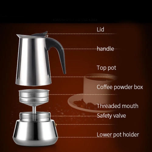 Paslanmaz Çelik Kahve Pot Mocha Espresso Latte Percolator Soba Kahve Makinesi Pot Percolator İçecek Aracı Cafetiere Latte Stopetop Kahve Tencereler