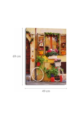 Dekoratif Bisiklet Temalı Kanvas Tablo 49x69 Cm Salon, Mutfak Ve Yemek Odası Duvar Dekoru